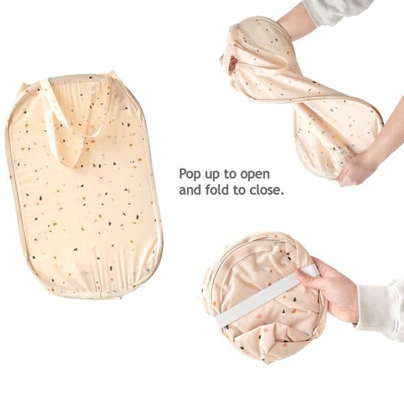 3 SPROUTS SKLÁDACÍ ÚLOŽNÝ KOŠ RECYCLED TERRAZZO BEIGE - BOXY NA HRAČKY - SPINKÁNÍ