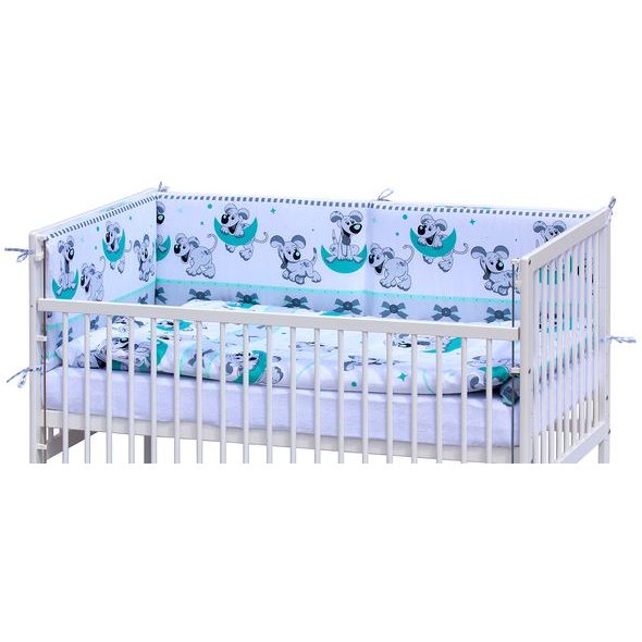 SCARLETT POSTÝLKA 140X70CM S KOMPLETNÍ VÝBAVOU TIGI TYRKYSOVÁ - DŘEVĚNÉ POSTÝLKY - SPINKÁNÍ