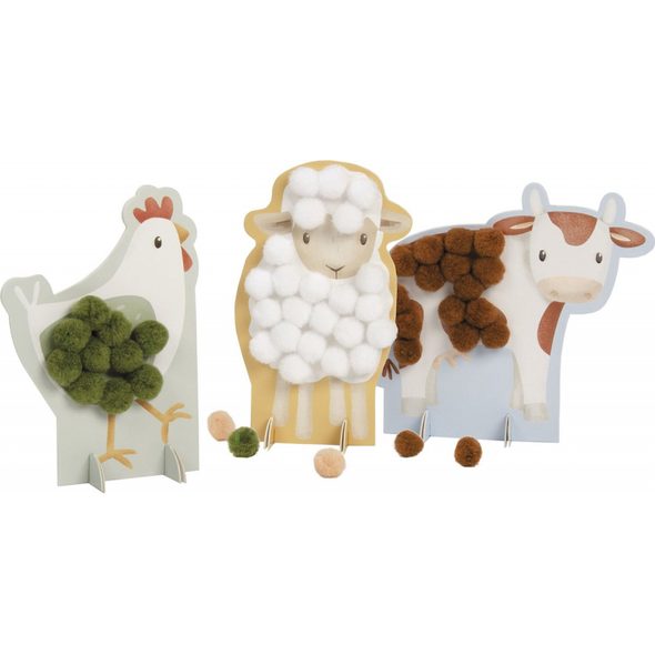 LITTLE DUTCH KREATIVNÍ SADA S BAMBULKAMI FARMA - HRAČKY PRO DĚTI - PRO DĚTI