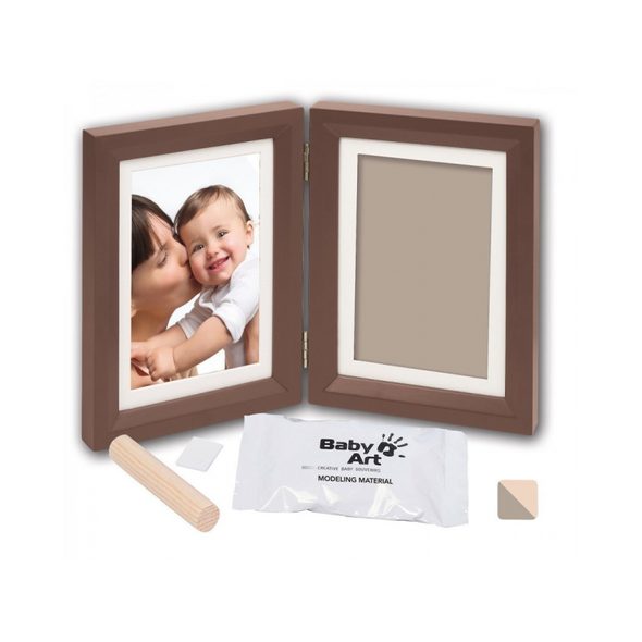 BABY ART DŘEVĚNÝ RÁMEČEK PRO OTISK MY BABY TOUCH SIMPLE BROWN - OTISKY A ALBA - PRO MAMINKY