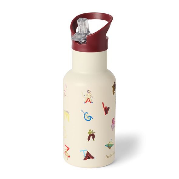 STUDIO NOOS NEREZOVÁ LÁHEV NA NÁPOJ SMALL 350ML L ABECEDA - TERMOOBALY A TERMOSKY - KRMENÍ