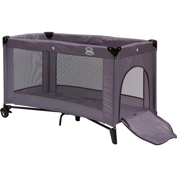 SCARLETT DĚTSKÁ CESTOVNÍ POSTÝLKA SCARLETT PIKI S BOČNÍM VSTUPEM ŠEDÁ - CESTOVNÍ POSTÝLKY - SPINKÁNÍ