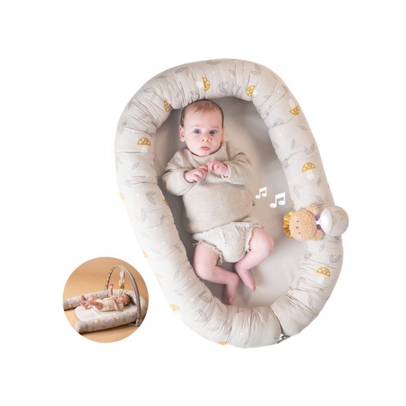 TAF TOYS HNÍZDO PRO MIMINKO S HRAZDOU LITTLE EXPLORER - HNÍZDEČKA - SPINKÁNÍ