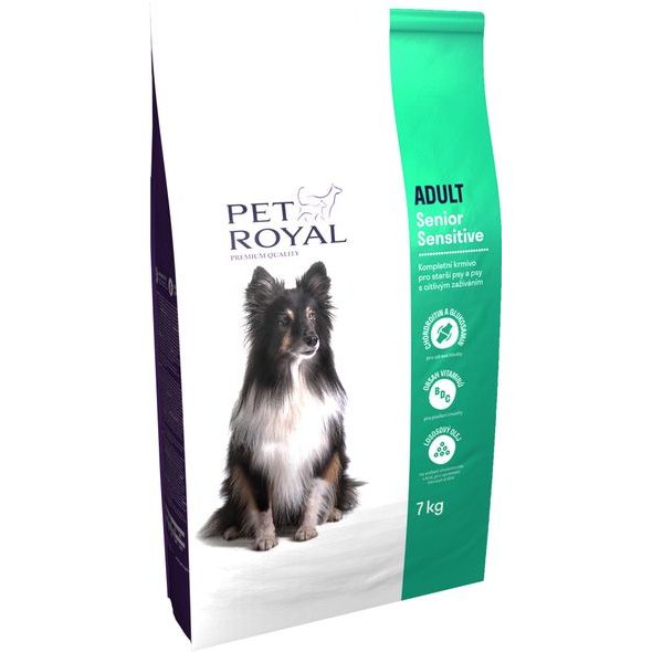 PET ROYAL ADULT SENIOR SENSITIVE 7KG - GRANULE PRO PSY - CHOVATELSKÉ POTŘEBY MALVÍKZOO