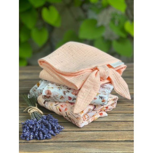 PINKIE SET MUSLIN APRICCOT - LÁTKOVÉ PLENY ALL IN ONE - PŘEBALOVÁNÍ