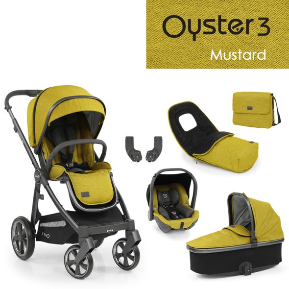 OYSTER 3 LUXUSNÍ SET 6V1 MUSTARD 2022 - KOMBINACE S PŘÍSLUŠENSTVÍM - KOČÍKY A PRÍSLUŠENSTVO