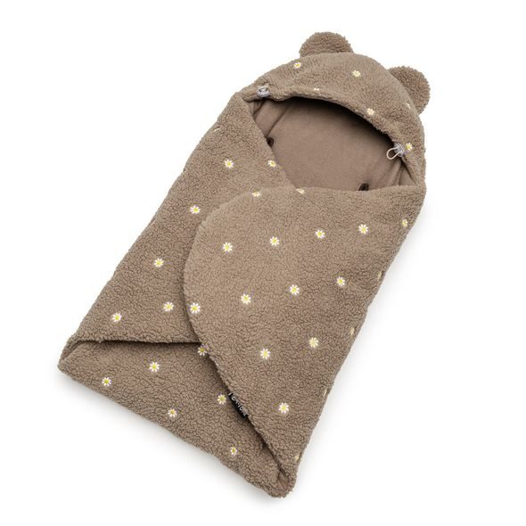 T-TOMI WRAPPER TEDDY BROWN FLOWERS - ZAVINOVAČKY - SPINKÁNÍ