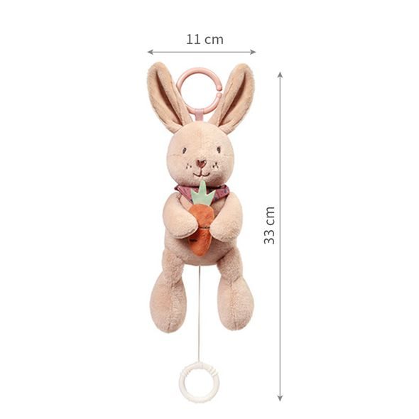 BABYONO HRAČKA HUDEBNÍ NA C-KROUŽKU RABBIT KARO 0M+ - HRAČKY SE ZVUKY - PRO DĚTI