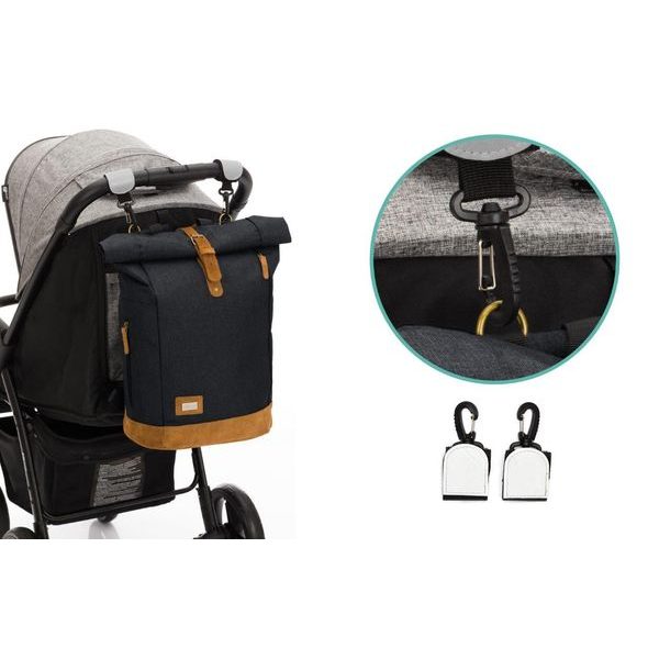 FILLIKID BATOH NA PLENY BERLIN BLACK MELANGE - PŘEBALOVACÍ BATOHY - KOČÁRKY A PŘÍSLUŠENSTVÍ