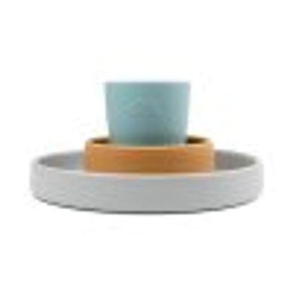 DONE BY DEER HAPPY HOME SILIKONOVÝ JÍDELNÍ SET 2022 - MISKY, TALÍŘKY A PODLOŽKY - KRMENÍ