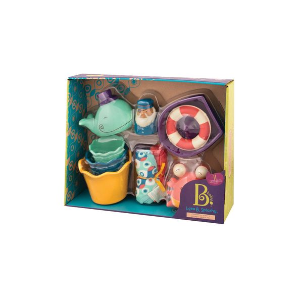 B-TOYS SADA HRAČEK DO KOUPELE WEE B. SPLASHY - HRAČKY DO VANY - PRO DĚTI