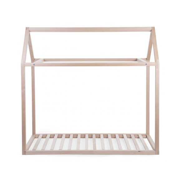 CHILDHOME RÁM POSTELE DOMEK NATURAL 70X140CM - DŘEVĚNÉ POSTÝLKY - SPINKÁNÍ