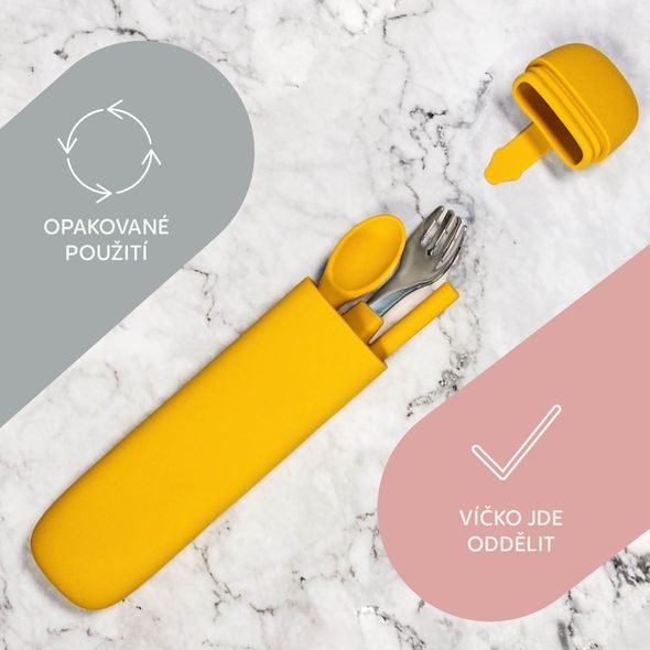 ZOPA SILIKONOVÉ POUZDRO NA PŘÍBOR - LŽIČKY A PŘÍBORY - KRMENÍ