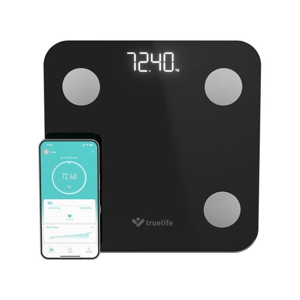 TRUELIFE FITSCALE W1 BLACK - OSOBNÍ VÁHY - PRO MAMINKY