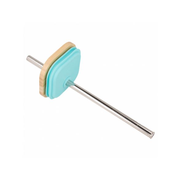 QUOKKA SKLENĚNÝ CESTOVNÍ HRNEK S BRČKEM LIQUID CUBE WATER FLOWERS 540 ML - SPORTOVNÍ LAHVE - KRMENÍ