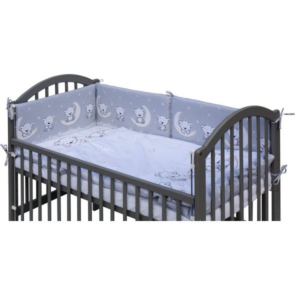 SCARLETT POSTÝLKA 120X60CM S KOMPLETNÍ VÝBAVOU TORO ŠEDÁ - DŘEVĚNÉ POSTÝLKY - SPINKÁNÍ