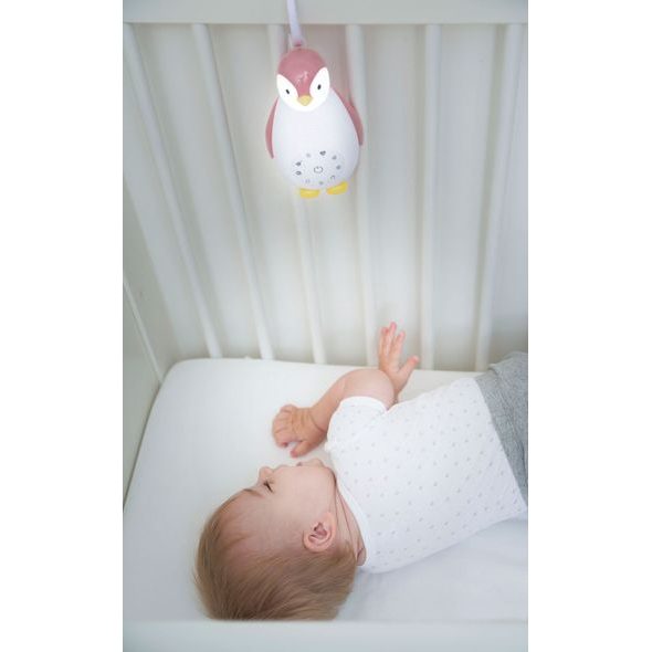 ZAZU TUČŇÁK ZOE RŮŽOVÝ MUSICBOX S BEZDRÁTOVÝM REPRODUKTOREM - USÍNÁČCI ŠUMÍCÍ / S TLUKOTEM - PRO DĚTI