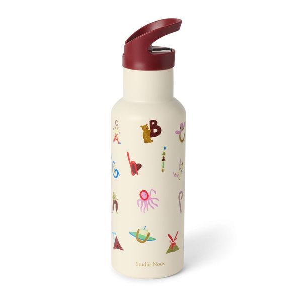 STUDIO NOOS NEREZOVÁ LÁHEV NA NÁPOJ MEDIUM 500ML L ABECEDA - TERMOOBALY A TERMOSKY - KRMENÍ