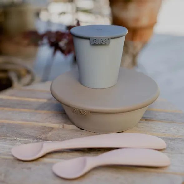 BIBS HRNÍČKY S VÍČKEM 2KS - DĚTSKÉ HRNEČKY - KRMENÍ