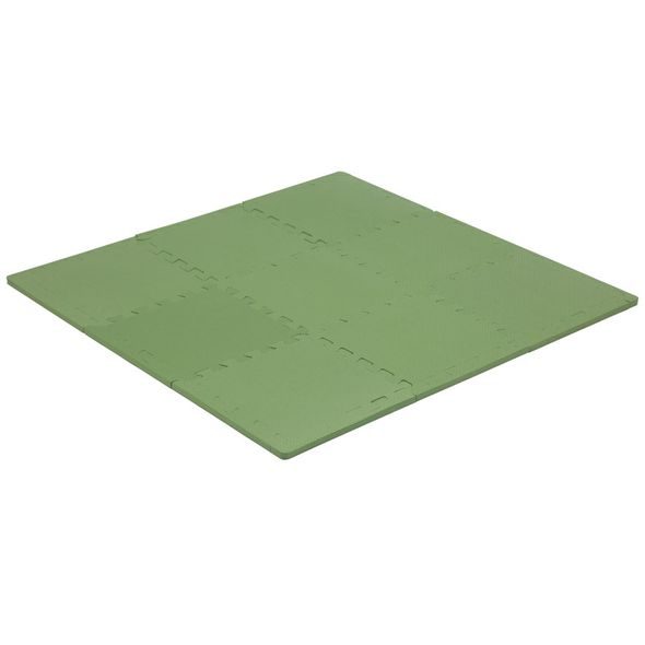 RIALTO BABY HRACÍ PODLOŽKA PUZZLE S OKRAJEM GREEN 92X92 CM - HRACÍ PODLOŽKY NA ZEM - SPINKÁNÍ