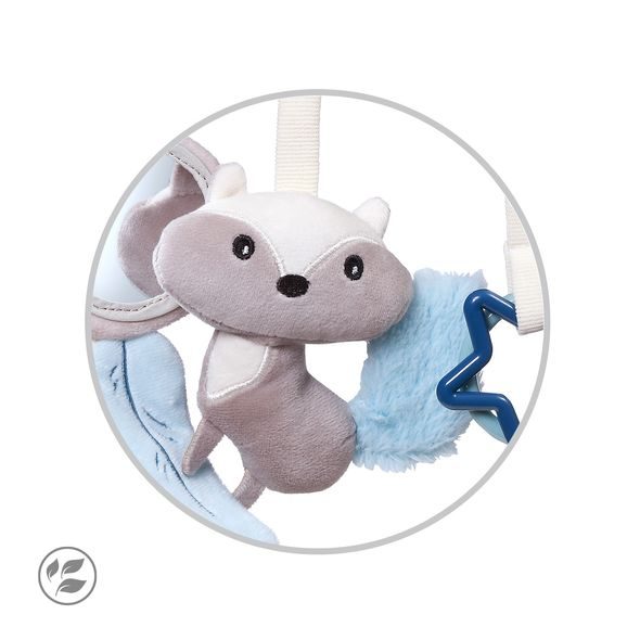 BABYONO HRAZDIČKA ZÁVĚSNÁ RACCOON 0M+ - HRAČKY K ZAVĚŠENÍ - PRO DĚTI