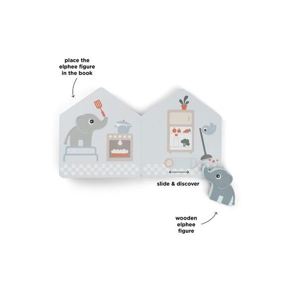 DONE BY DEER AKTIVNÍ KNÍŽKA ELPEE DOMEČEK - KNÍŽKY PRO NEJMENŠÍ - PRO DĚTI