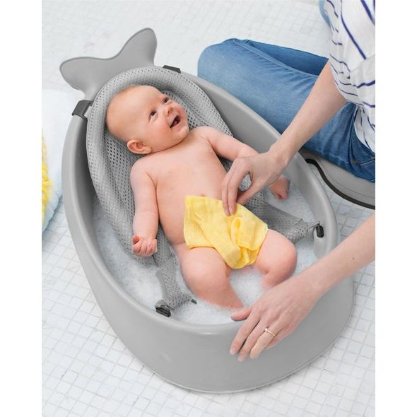 SKIP HOP VANIČKA S ERGONOMICKOU PODLOŽKOU MOBY 3 FÁZOVÁ ŠEDÁ - VANIČKY PLASTOVÉ - KOUPÁNÍ A ZDRAVÍ