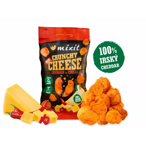MIXIT KŘUPAVÝ SÝR DO KAPSY - IRSKÝ CHEDDAR S CHILLI - SLANÉ ZOBÁNÍ - PRO MAMINKY