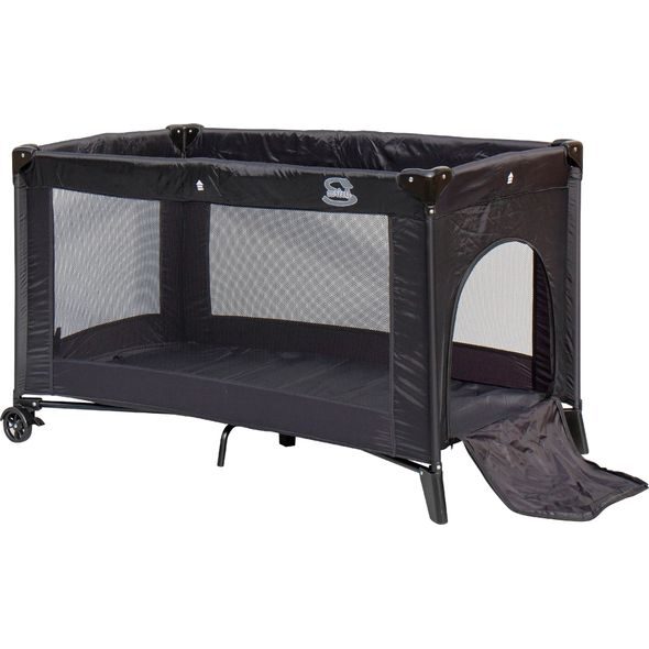 SCARLETT DĚTSKÁ CESTOVNÍ POSTÝLKA SCARLETT PIKI S BOČNÍM VSTUPEM ČERNÁ - CESTOVNÍ POSTÝLKY - SPINKÁNÍ