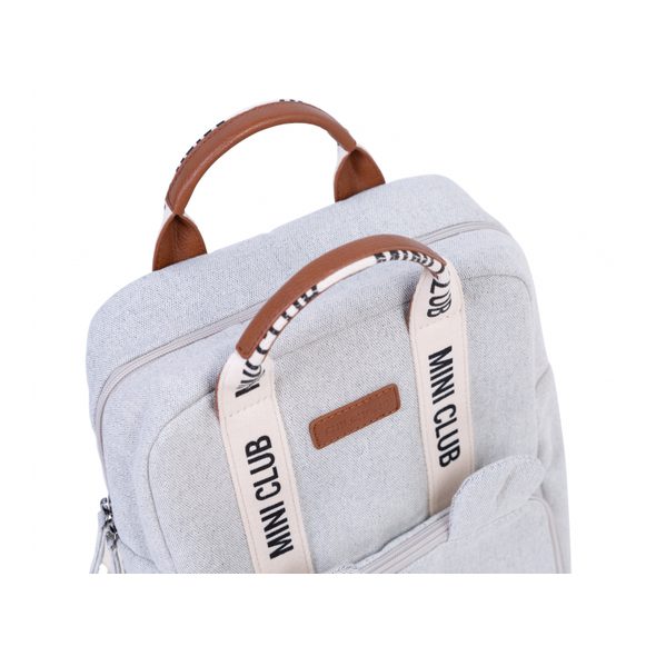 CHILDHOME DĚTSKÝ BATOH MINI CLUB SIGNATURE OFF WHITE - BATOHY A TAŠKY - PRO DĚTI