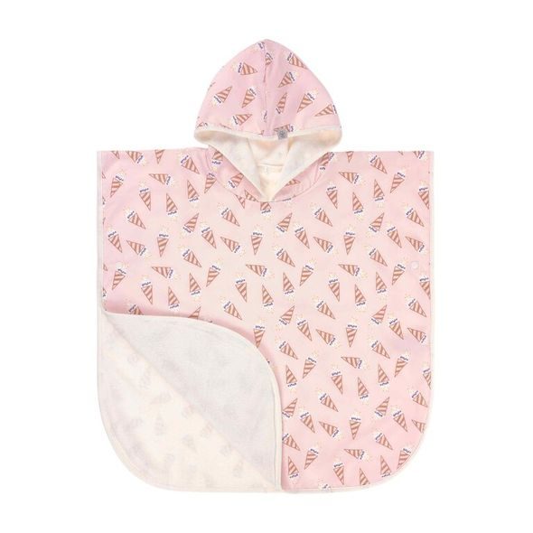 LÄSSIG PONČO ICE CREAM PALE PINK - UV OBLEČENÍ - PRO DĚTI