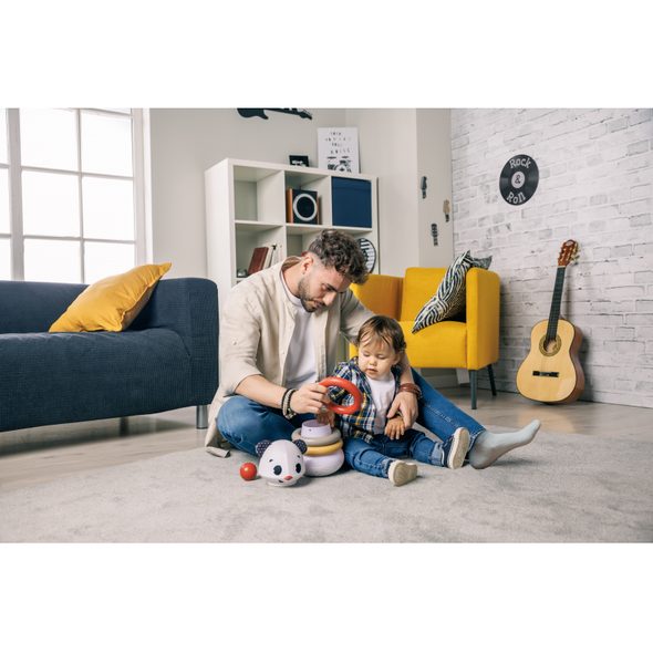 TINY LOVE HUDEBNÍ PYRAMIDA S KROUŽKY TINY ROCKERS PANDA - MOTORICKÉ A HUDEBNÍ - PRO DĚTI