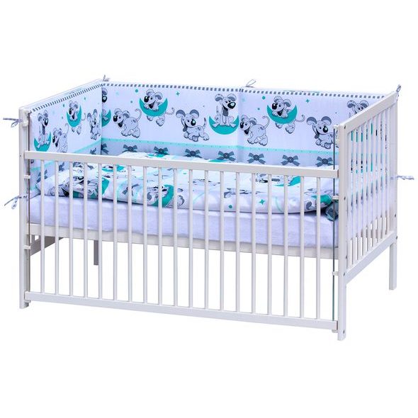 SCARLETT POSTÝLKA 140X70CM S KOMPLETNÍ VÝBAVOU TIGI TYRKYSOVÁ - DŘEVĚNÉ POSTÝLKY - SPINKÁNÍ