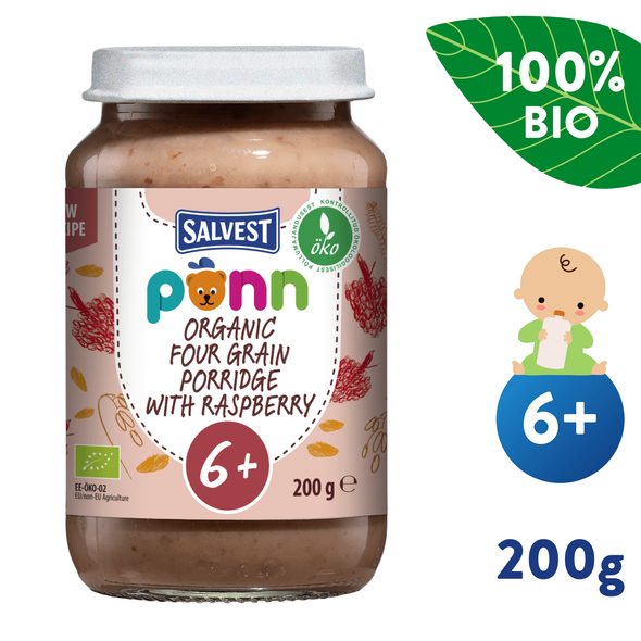 SALVEST PÕNN BIO MALINY S CEREÁLIEMI 200G - OVOCE/DEZERTY - KRMENÍ