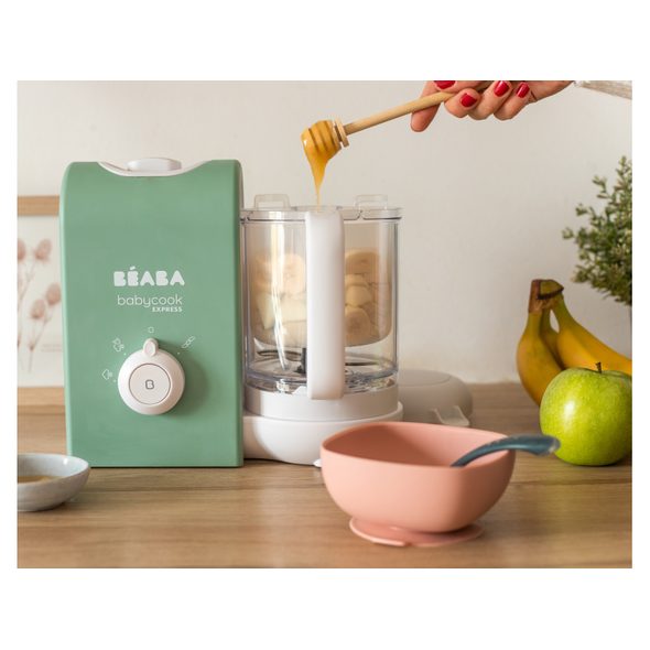 BEABA PARNÍ VAŘIČ + MIXÉR BABYCOOK EXPRESS SAGE GREEN - KUCHYŇSKÉ PŘÍSTROJE - KRMENÍ