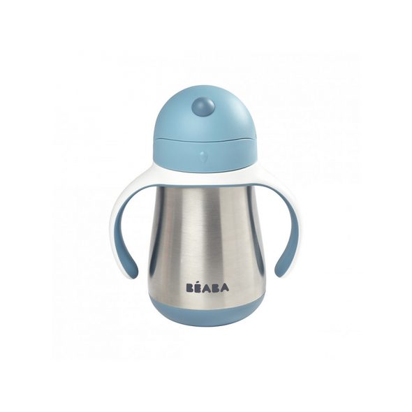 BEABA HRNEK TERMOIZOLAČNÍ S BRČKEM NEREZ 250ML BLUE - TERMOOBALY A TERMOSKY - KRMENÍ