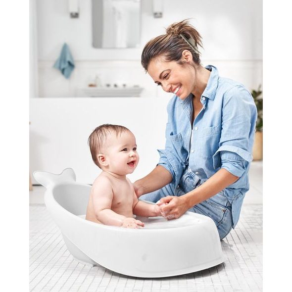 SKIP HOP VANIČKA S ERGONOMICKOU PODLOŽKOU MOBY 3 FÁZOVÁ BÍLÁ - VANIČKY PLASTOVÉ - KOUPÁNÍ A ZDRAVÍ