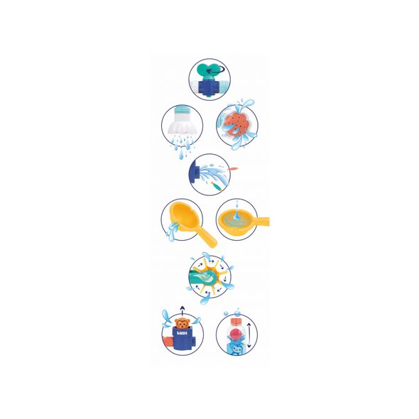 LUDI VODNÍ MLÝNEK S POTRUBÍM MEDVÍDEK - HRAČKY DO VANY - PRO DĚTI