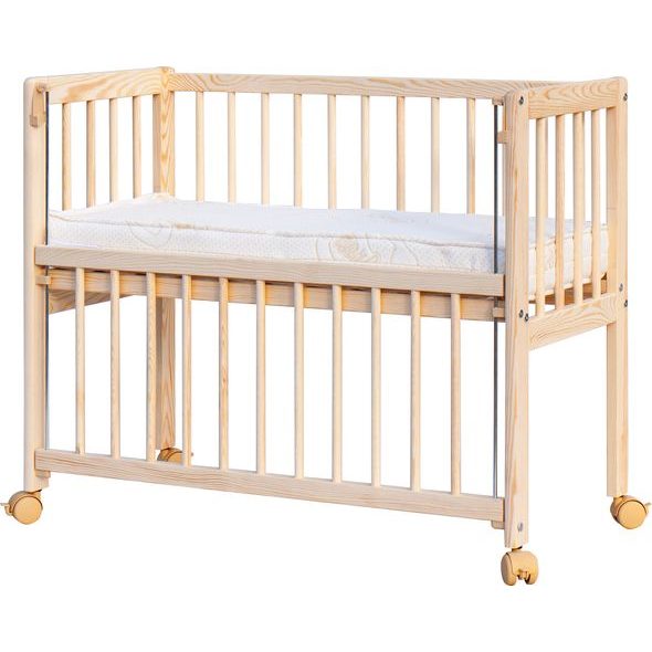 SCARLETT PŘÍSTAVNÍ DĚTSKÁ POSTÝLKA K POSTELI RODIČŮ - PŘÍRODNÍ ECO - 90X41CM - K RODIČOVSKÉ POSTELI - SPINKÁNÍ