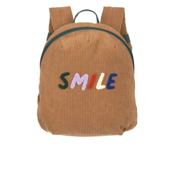 LÄSSIG TINY BACKPACK CORD LITTLE GANG SMILE CARAMEL - BATOHY A TAŠKY - PRO DĚTI