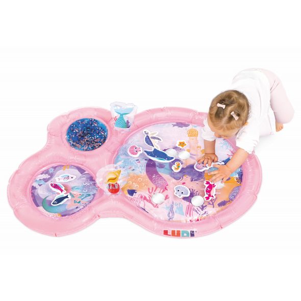 LUDI PODLOŽKA NA HRANÍ S VODOU MOŘSKÉ VÍLY RŮŽOVÁ - HRACÍ PODLOŽKY NA ZEM - SPINKÁNÍ