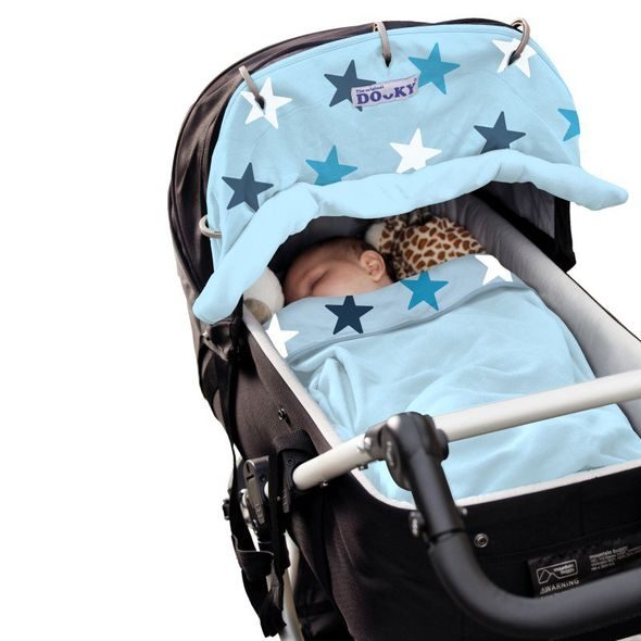 DOOKY DESIGN CLONA BABY BLUE / BLUE STARS - STŘÍŠKY A STÍNÍTKA - AUTOSEDAČKY A PŘÍSLUŠENSTVÍ