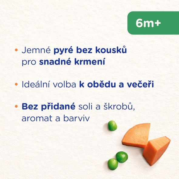 SUNAR PŘÍKRM BATÁTOVÁ KAŠE S KRŮTÍM MASEM 6M+ 190G - MASO/ZELENINA - KRMENÍ