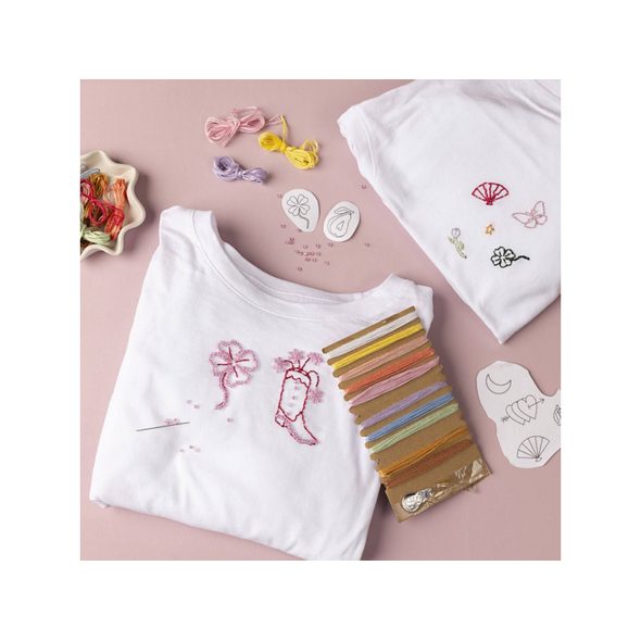 CREATIV COMPANY KREATIVNÍ SADA VYŠÍVÁNÍ NA TRIČKO - VÝTVARNÉ POMŮCKY A HRAČKY - PRO DĚTI