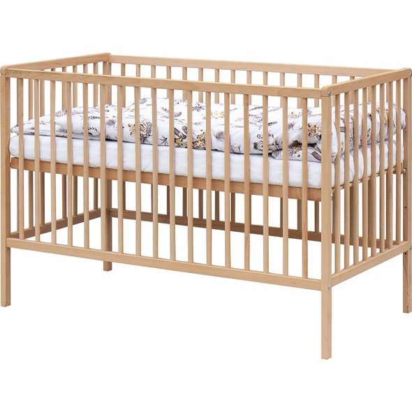 SCARLETT DĚTSKÁ POSTÝLKA S KOMPLETNÍ VÝBAVOU 120 X 60 CM AFRIKA BÉŽOVÁ - DŘEVĚNÉ POSTÝLKY - SPINKÁNÍ