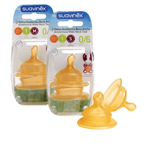 SUAVINÉX ANATOMICKÉ SAVIČKY 2KS LATEX - SAVIČKY A PÍTKA - KRMENÍ