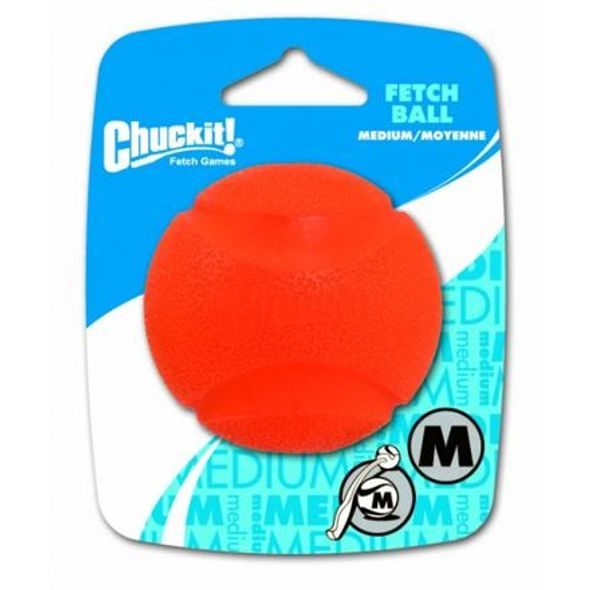 CHUCKIT! MÍČKY FETCH MEDIUM 6,5 CM - 1 NA KARTĚ - MÍČKY PRO PSY - CHOVATELSKÉ POTŘEBY MALVÍKZOO