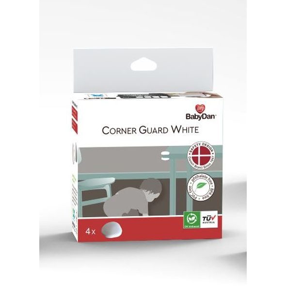 BABYDAN CHRÁNIČE ROHŮ 4KS CORNER GUARD WHITE, BIO - BEZPEČNOST DĚTÍ V DOMÁCNOSTI - KOUPÁNÍ A ZDRAVÍ