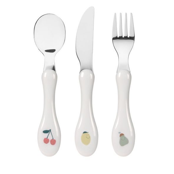 LÄSSIG BABIES CUTLERY 3PCS GARDEN HAPPY FRUITS - LŽIČKY A PŘÍBORY - KRMENÍ