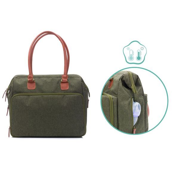 FILLIKID TAŠKA NA PLENY OXFORD DARKGREEN MELANGE - PŘEBALOVACÍ TAŠKY - KOČÁRKY A PŘÍSLUŠENSTVÍ